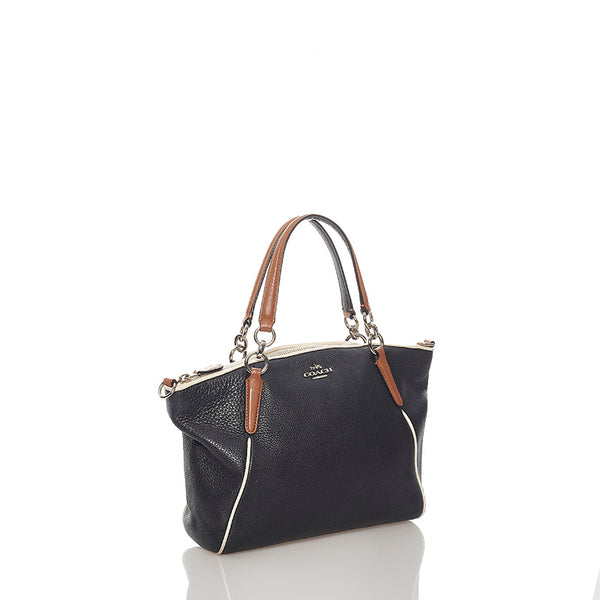コーチ ハンドバッグ ショルダーバッグ 2way F57486 ネイビー レザー レディース COACH 【中古】