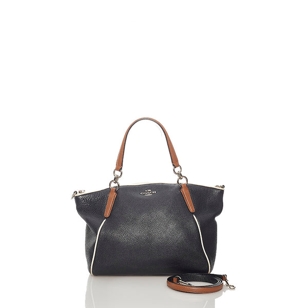コーチ ハンドバッグ ショルダーバッグ 2way F57486 ネイビー レザー レディース COACH 【中古】