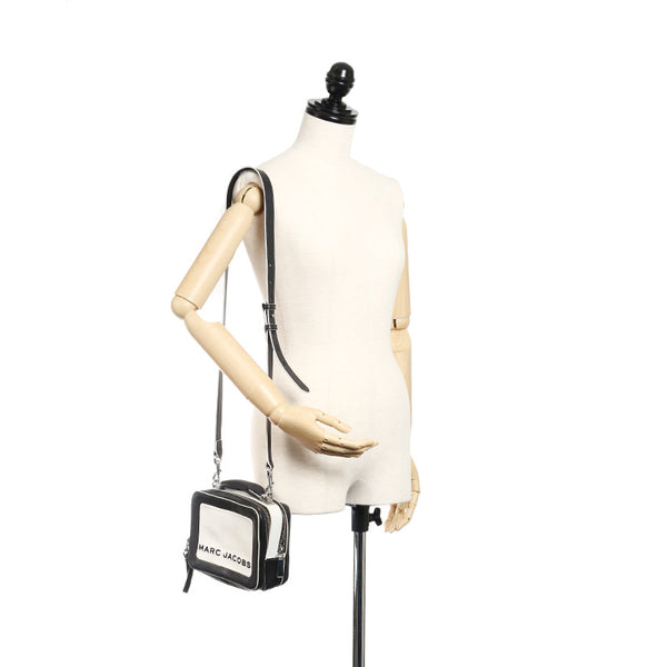 マークジェイコブス ハンドバッグ ショルダーバッグ 2WAY ホワイト ブラック レザー レディース MARC JACOBS 【中古】