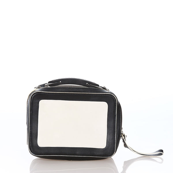 マークジェイコブス ハンドバッグ ショルダーバッグ 2WAY ホワイト ブラック レザー レディース MARC JACOBS 【中古】