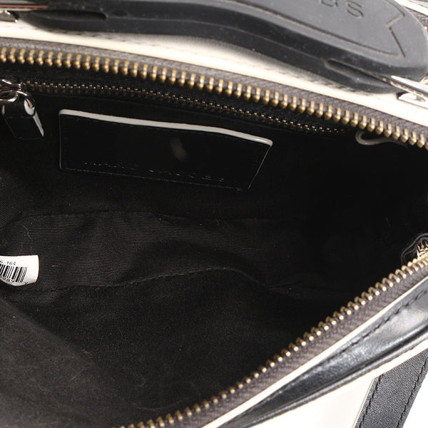 マークジェイコブス ハンドバッグ ショルダーバッグ 2WAY ホワイト ブラック レザー レディース MARC JACOBS 【中古】