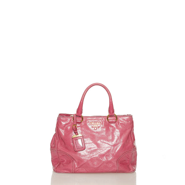 プラダ VITELLO SHINE ピンク レザー ハンドバッグ ショルダーバッグ 2WAY レディース PRADA 【中古】