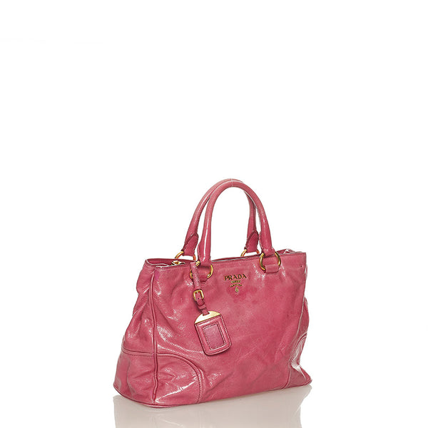 プラダ VITELLO SHINE ピンク レザー ハンドバッグ ショルダーバッグ 2WAY レディース PRADA 【中古】