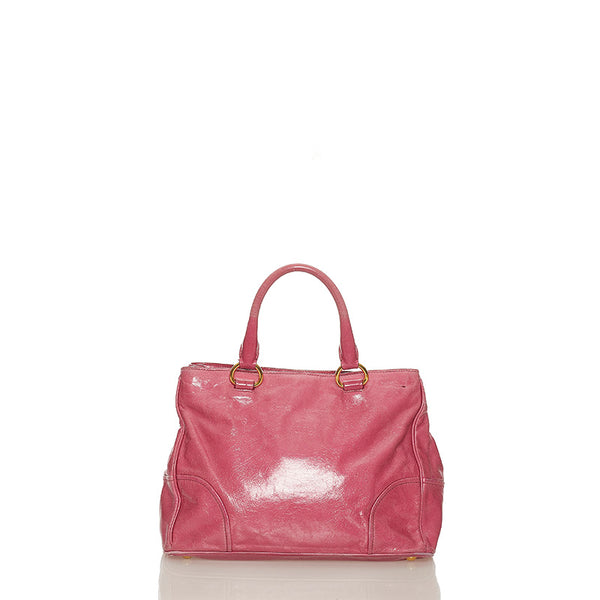プラダ VITELLO SHINE ピンク レザー ハンドバッグ ショルダーバッグ 2WAY レディース PRADA 【中古】