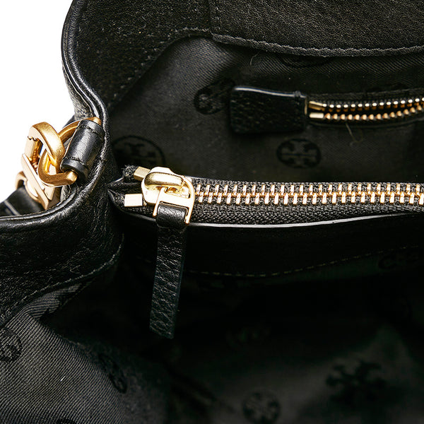 トリーバーチ ハンドバッグ ショルダーバッグ 2WAY ブラック レザー レディース Tory Burch 【中古】