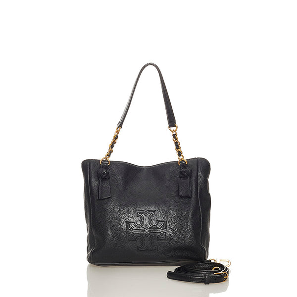 トリーバーチ ハンドバッグ ショルダーバッグ 2WAY ブラック レザー レディース Tory Burch 【中古】
