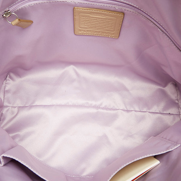 コーチ ハンドバッグ ショルダーバッグ 2WAY ベージュ パテントレザー レディース COACH 【中古】