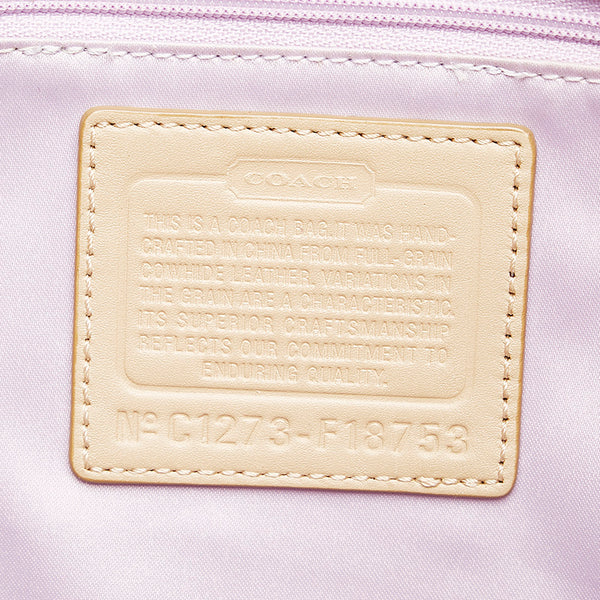 コーチ ハンドバッグ ショルダーバッグ 2WAY ベージュ パテントレザー レディース COACH 【中古】