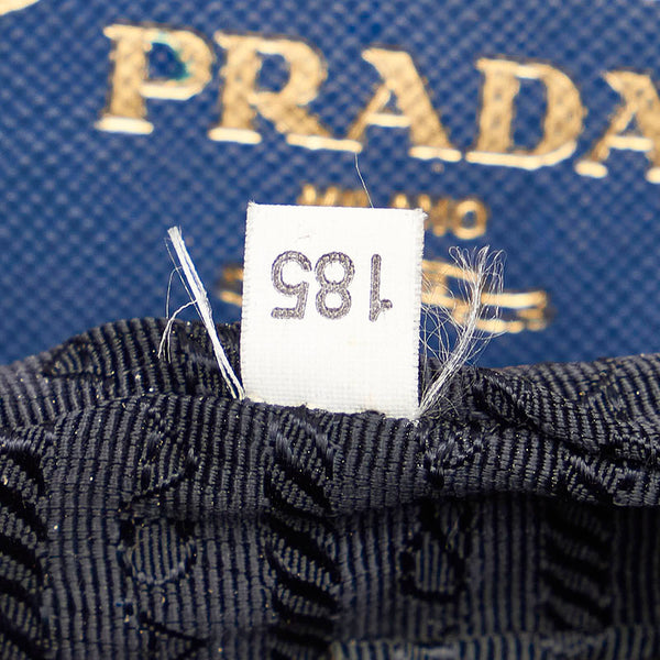 プラダ チェーン ショルダーバッグ ブルー ナイロン レザー レディース PRADA 【中古】