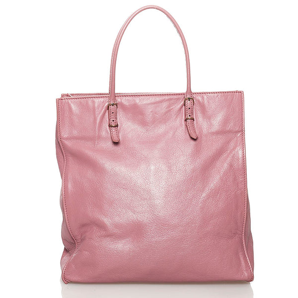 バレンシアガ ザ ペーパー  ハンドバッグ 515859 ピンク レザー レディース BALENCIAGA 【中古】