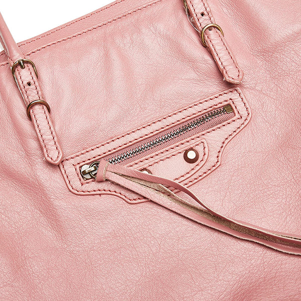 バレンシアガ ザ ペーパー  ハンドバッグ 515859 ピンク レザー レディース BALENCIAGA 【中古】