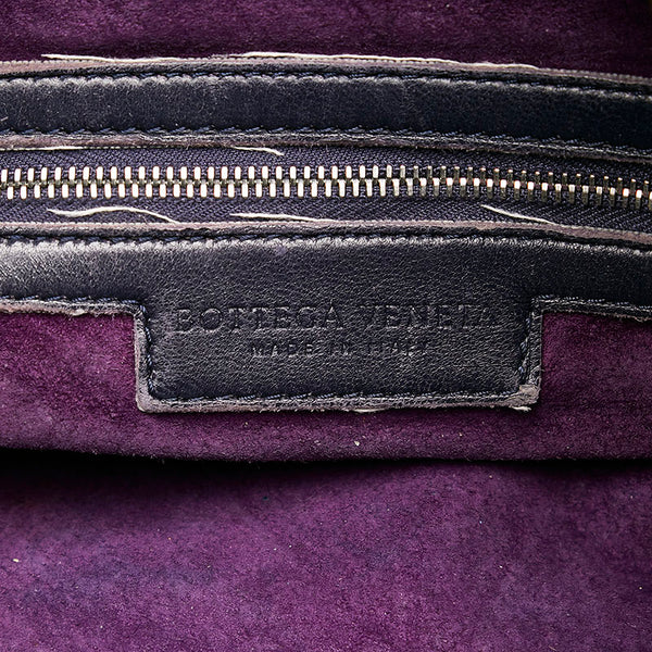 ボッテガヴェネタ イントレチャート ハンドバッグ パープル レザー レディース BOTTEGAVENETA 【中古】
