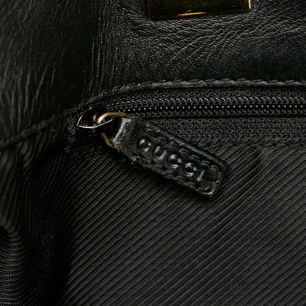 グッチ ＧGキャンバス トートバッグ 002 1097 ブラック キャンバス レザー レディース GUCCI 【中古】