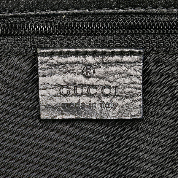 グッチ ＧGキャンバス トートバッグ 002 1097 ブラック キャンバス レザー レディース GUCCI 【中古】
