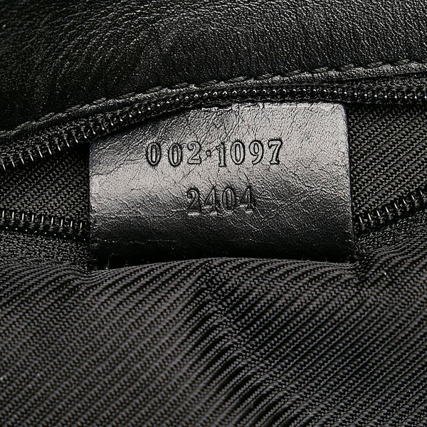 グッチ ＧGキャンバス トートバッグ 002 1097 ブラック キャンバス レザー レディース GUCCI 【中古】