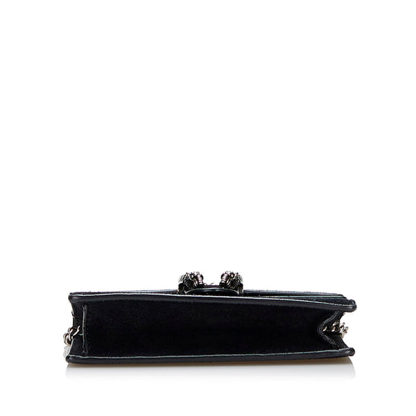 グッチ ディオニュソス チェーン 斜め掛け ショルダーバッグ 476432 ブラック スウェード レディース GUCCI 【中古】