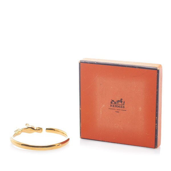 エルメス シュバルホース バングル ゴールド メッキ レディース HERMES 【中古】