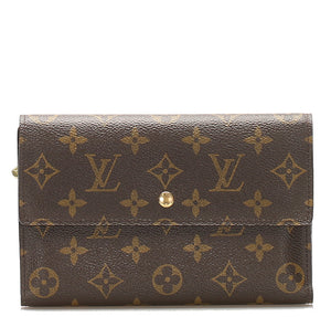 ルイ ヴィトン モノグラム パスポール M60135 ブラウン 茶 PVC レザー 長財布 LOUIS VUITTON ユニセックス 中古