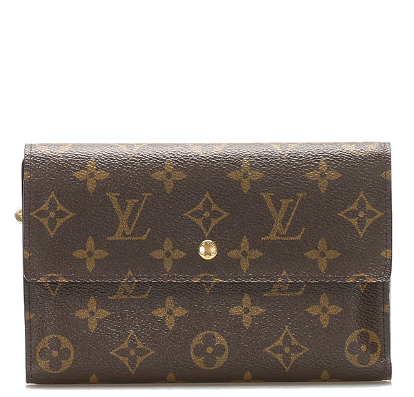 ルイ ヴィトン モノグラム パスポール M60135 ブラウン 茶 PVC レザー 長財布 LOUIS VUITTON ユニセックス 中古