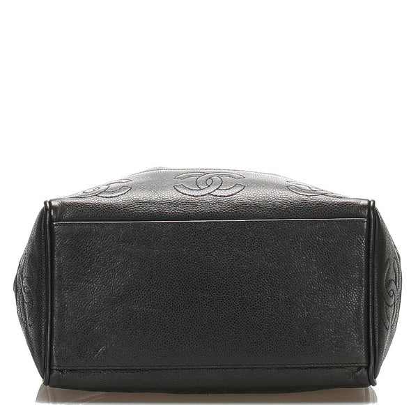 シャネル トリプルココ ブラック キャビアスキン チェーン ショルダーバッグ レディース CHANEL 中古