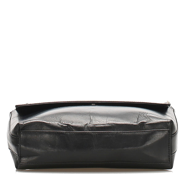 サルヴァトーレフェラガモ ヴァラ AF-21 9228 ブラック レザー 肩掛け ショルダーバッグ レディース Salvatore Ferragamo 中古