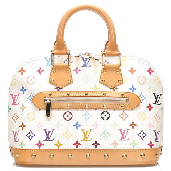 ルイ ヴィトン マルチカラー アルマ M92647 ホワイト PVC レザー ハンドバッグ レディース LOUIS VUITTON 中古