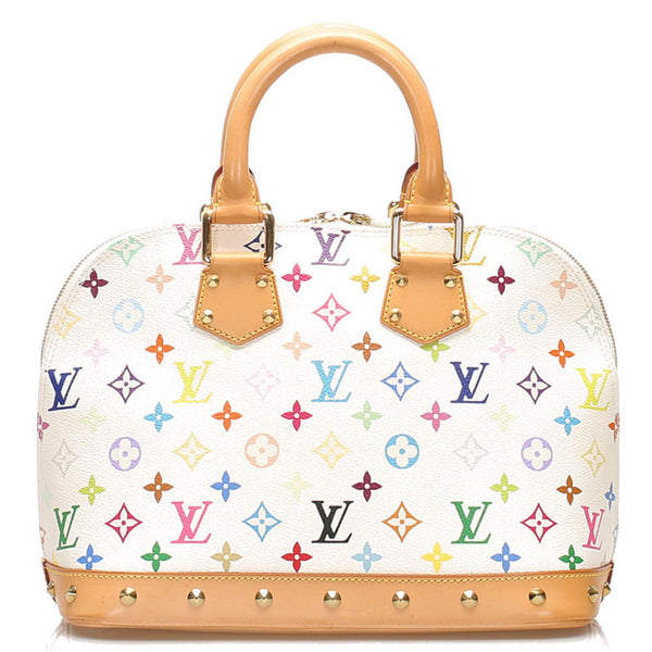 ルイ ヴィトン マルチカラー アルマ M92647 ホワイト PVC レザー ハンドバッグ レディース LOUIS VUITTON 中古