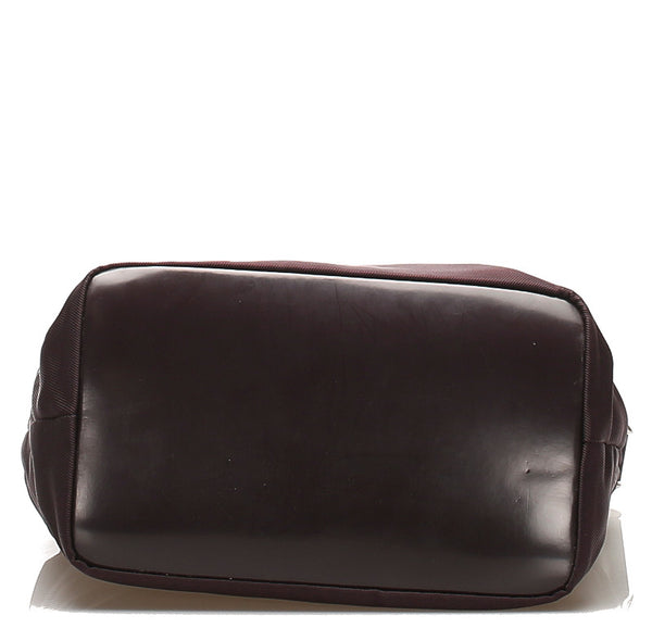 グッチ バンブー 000・2855・0531・5 パープル ナイロン レザー ハンドバッグ レディース GUCCI 中古