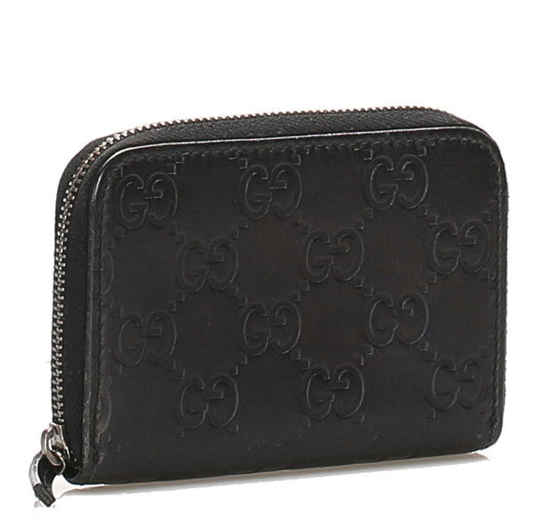 グッチ ブラック 黒 レザー コインケース レディース GUCCI 中古