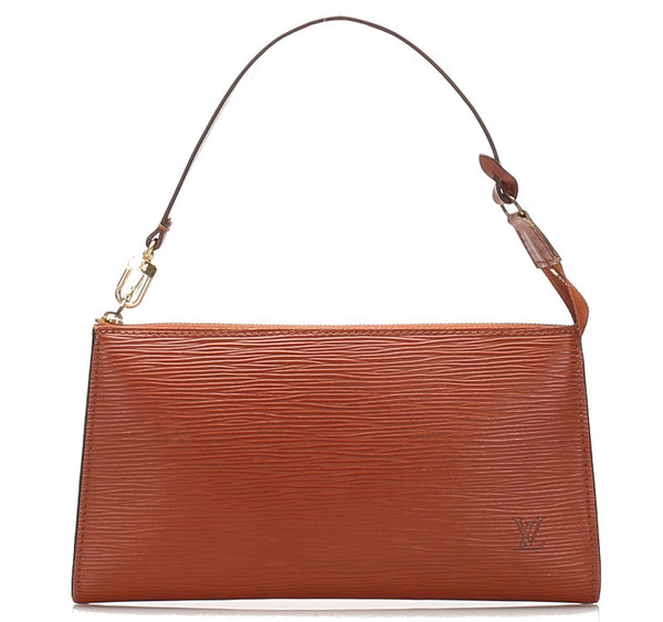 ルイ ヴィトン エピ アクセソワール M52943 ブラウン レザー ポシェット レディース LOUIS VUITTON 中古