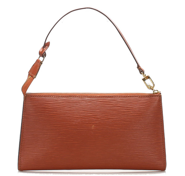 ルイ ヴィトン エピ アクセソワール M52943 ブラウン レザー ポシェット レディース LOUIS VUITTON 中古