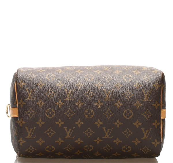 ルイ ヴィトン モノグラム スピーディ30 M41108 ブラウン 茶 PVC レザー ハンドバッグ LOUIS VUITTON レディース 中古