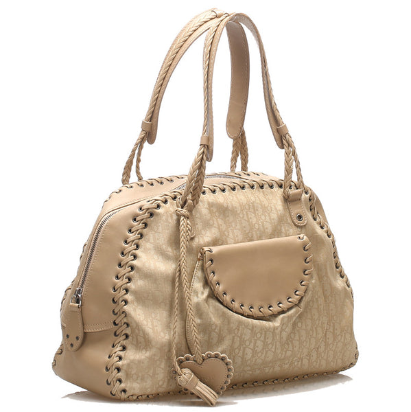 ディオール ベージュ レザー ショルダーバッグ レディース Dior 中古