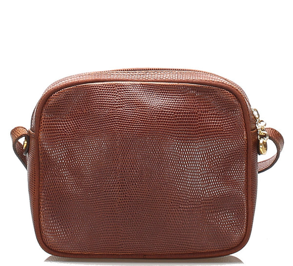 サルヴァトーレフェラガモ DE-21 3096 ブラウン 茶 レザー ショルダーバッグ Salvatore Ferragamo レディース 中古