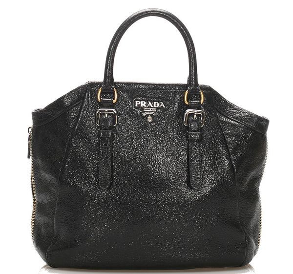 プラダ ブラック 黒 レザー ハンドバッグ レディース PRADA 中古