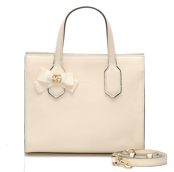 グッチ GGマーモント 443089 ホワイト レザー ショルダーバッグ レディース GUCCI 中古