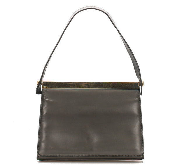 グッチ 001・2058 ブラック 黒 レザー ハンドバッグ GUCCI レディース 中古