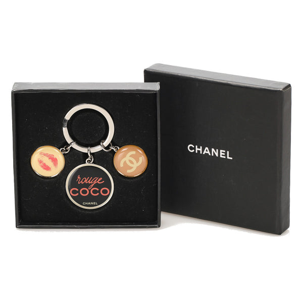 シャネル ココ シルバー メタル キーリング ユニセックス CHANEL 中古