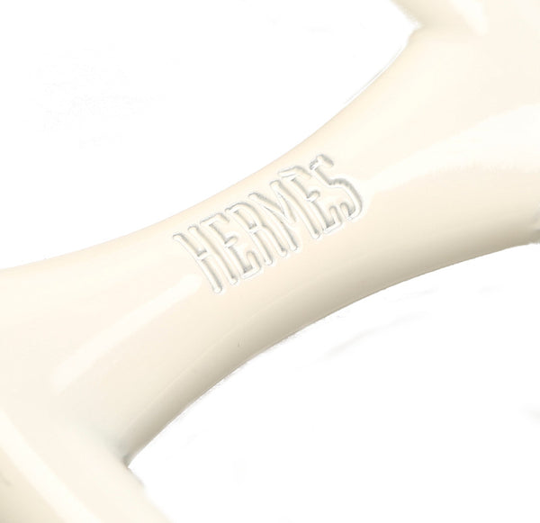 エルメス ホワイト スカーフリング ユニセックス HERMES 中古