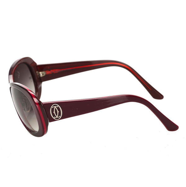 カルティエ ワインレッド プラスチック サングラス ユニセックス CARTIER 中古