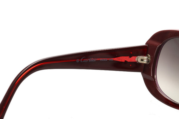 カルティエ ワインレッド プラスチック サングラス ユニセックス CARTIER 中古
