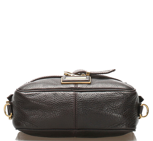 バーバリー ノバチェック ブラウン レザー 斜め掛け ショルダーバッグ レディース BURBERRY 中古