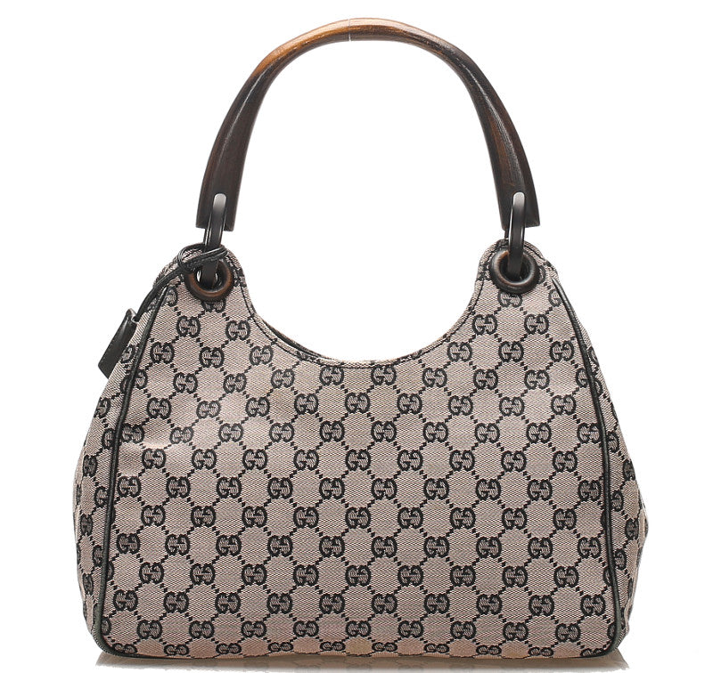 グッチ ピンク キャンバス ハンドバッグ レディース GUCCI 中古