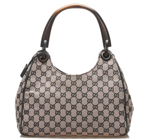グッチ ピンク キャンバス ハンドバッグ レディース GUCCI 中古