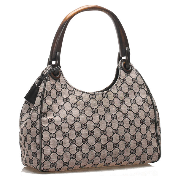グッチ ピンク キャンバス ハンドバッグ レディース GUCCI 中古