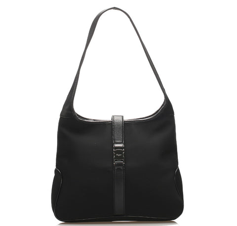 サルヴァトーレフェラガモ AU-21 0735 ブラック 黒 ナイロン レザー ショルダーバッグ レディース Salvatore Ferragamo 中古