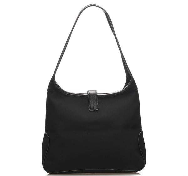 サルヴァトーレフェラガモ AU-21 0735 ブラック 黒 ナイロン レザー ショルダーバッグ レディース Salvatore Ferragamo 中古