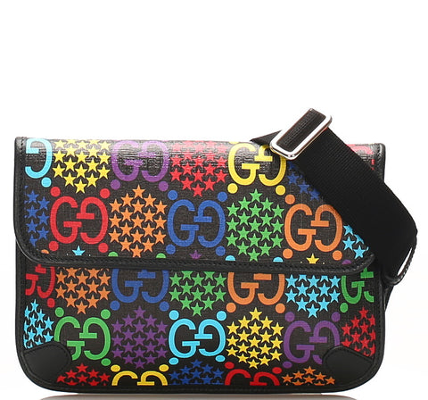 グッチ サイケデリック 598118 マルチカラー レザー ウエストバッグ レディース GUCCI 中古