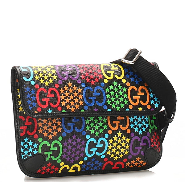 グッチ サイケデリック 598118 マルチカラー レザー ウエストバッグ レディース GUCCI 中古