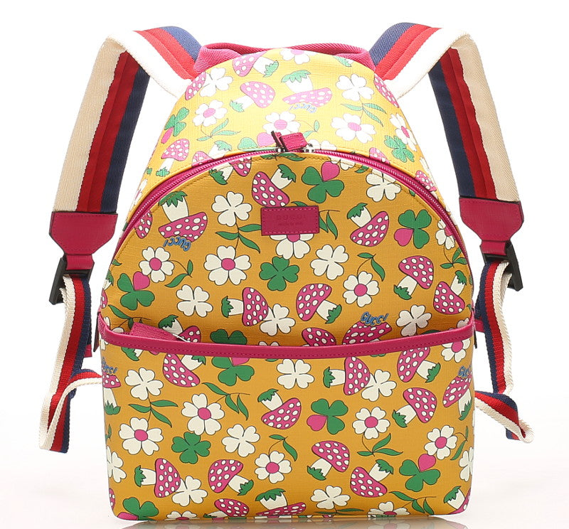 グッチ チルドレンズ キノコ 271327 マルチカラー PVC リュック バックパック レディース GUCCI 中古
